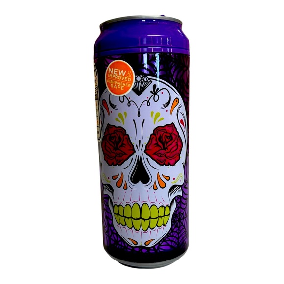 SUGAR SKULL COOL GEAR 160z DOUBLE WALL TUMBLER TWIST OFF TOP SLIDE CLOSURE NEW - Picture 2 of 7
